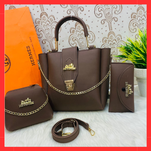 Stylish Bag for Women with Long Strap 3 Piece Set