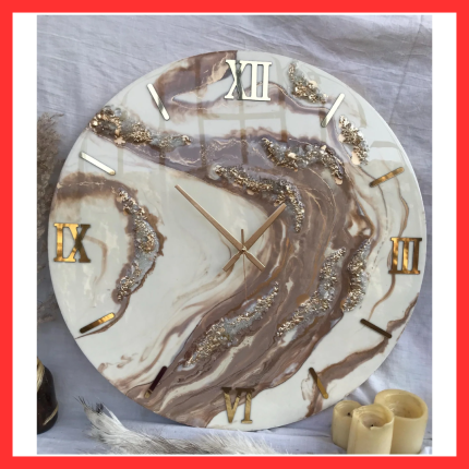 Resin Wall Clock | Elegant Epoxy Resin Clock